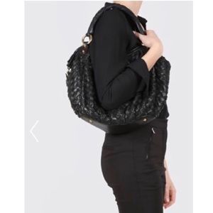 Miu miu woven leather shoulder bag